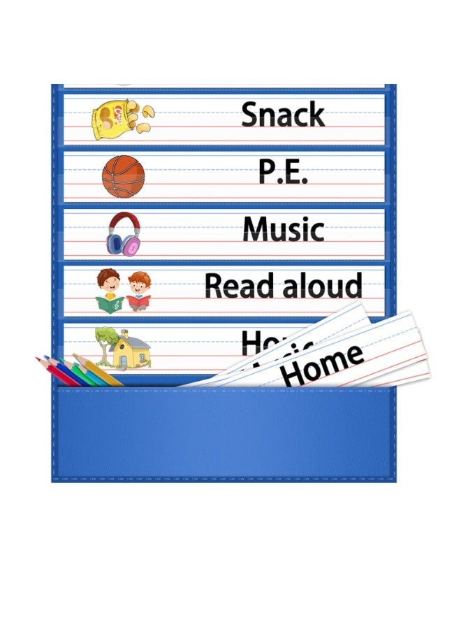 LAMAY 14-compartment pocket daily planner, ultra-durable visual planner for kids - reusable daily planner for kids - double-sided, suitable for classrooms, offices, and homes. - Image 5