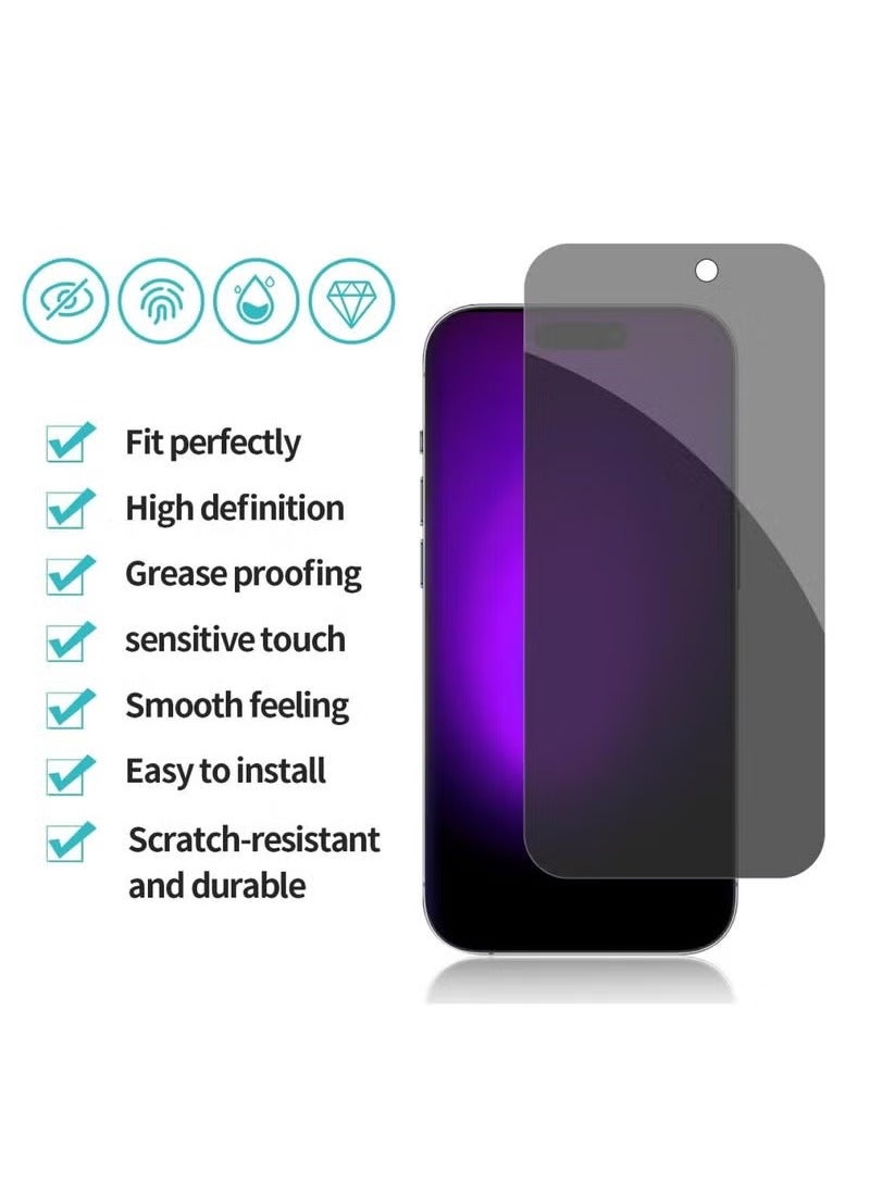 TIGER iPhone 14 6.1 Inch Privacy Screen Protector – 3-Pack Tempered Glass Anti-Spy, Full-Coverage, Scratch-Resistant, Bubble-Free, HD Clarity (Privacy, iPhone 14) - Image 2