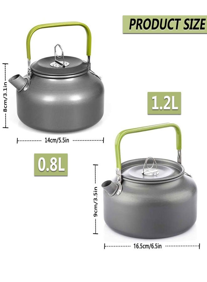 HAWAWA 0.8L Mini Outdoor Camping Kettle Portable, Aluminum Water Pot with Carrying Bag, Compact Lightweight Teapot for Barbecue Picnic Hiking  - Image 2