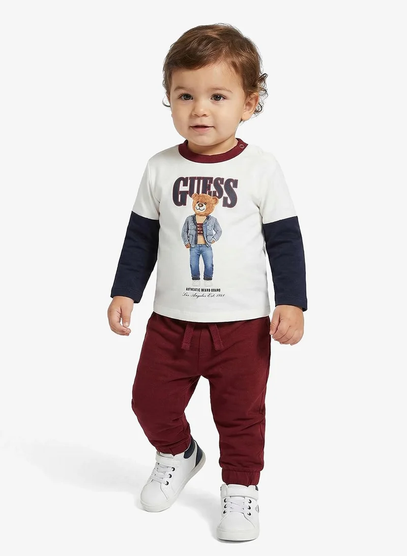 GUESS Infant Crew Neck T-Shirt And Pants Set