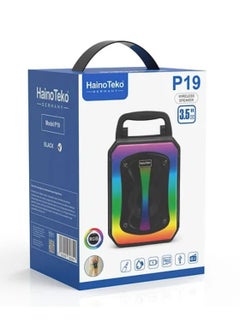 Haino Teko P19 Wireless Portable Bluetooth Speaker For Indoor and Outdoor_Black  - Image 3