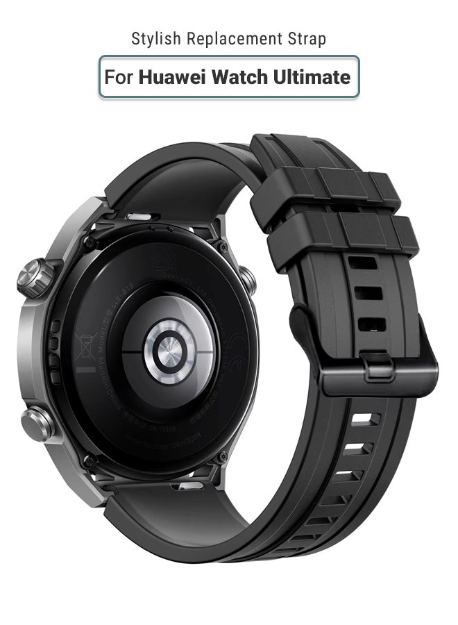 هووانميت سوار بديل لساعة هواوي واتش ألتميت - مصنوع من سيليكون ناعم عالي الجودة، خفيف الوزن، أنيق ومتين - سهل التركيب - حزام بديل لساعة هواوي واتش ألتميت - Image 1