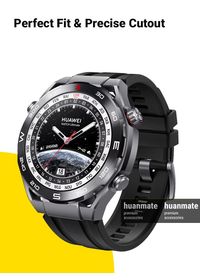 هووانميت سوار بديل لساعة هواوي واتش ألتميت - مصنوع من سيليكون ناعم عالي الجودة، خفيف الوزن، أنيق ومتين - سهل التركيب - حزام بديل لساعة هواوي واتش ألتميت - Image 2