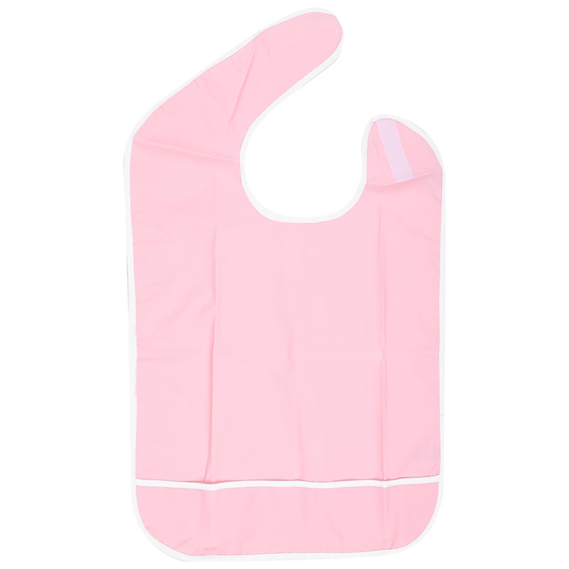 Adult Anti Oil Reusable Rain Proof Bib Apron Eating Bib Dining Aid Protector(Orange Pink 45x65cm ) - Image 1