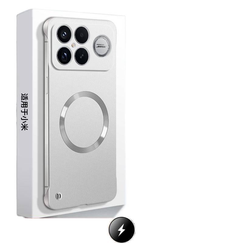 PC MagSafe Case for Redmi Note 14 Pro with Shockproof and Drop Protection plus Shockproof plus Strong Magnetic plus Full Coverage in Black - Image 3