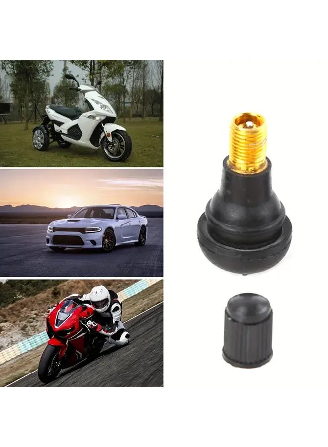 TR412 Synthetic Rubber Valve Stems Black Golden Tubeless Tire Valves for Car Motorcycle - Image 4