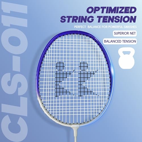Konex Lightweight Aluminium Badminton Racquet for Beginners & Intermediates | Durable Frame with Full Cover Bag - Blue (Pack of 1) - Image 3