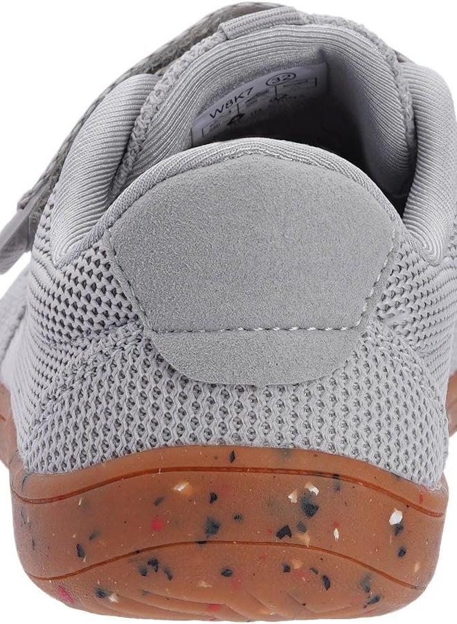 WHITIN Little Big Kids Wide Width Barefoot Shoes Minimalist Zero Drop Sneaker Boy Girl Size 12 Lightweight Walking Running Tennis Training Hiking Gift Light Grey 31 - Image 4