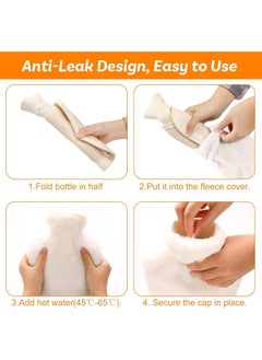 BTFMEI Hot Water Bag with Strong Fluffy Cover, BPA Free Hot Water Bottle For Shoulder Neck and Muscle Pain Hand And Feet Warmer Menstrual Cramps Hot Compress And Cold Therapy – Random Design and Color  - Image 5