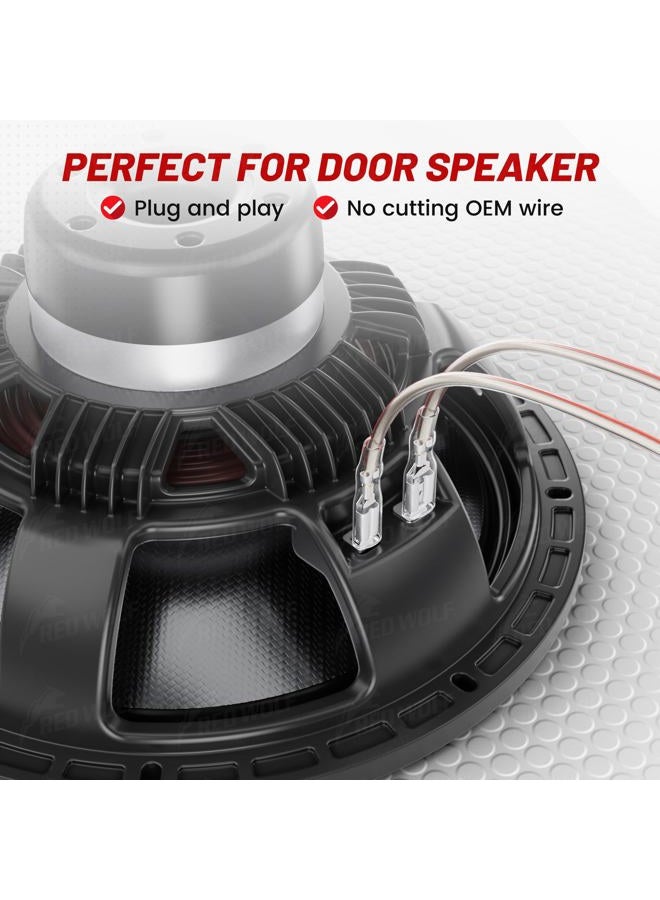 RED WOLF Car Door Speaker Wiring Harness Adapter Connector Plug Compatible with Nissan Sentra Altima Rogue 2004-2019, Infiniti 2006-2018 Model 4PCS - Image 5