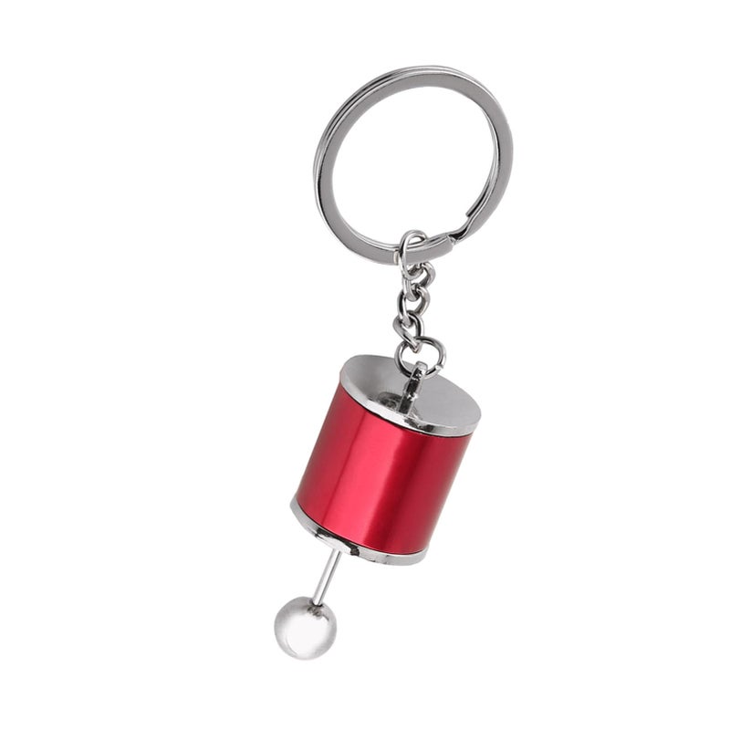 Red Metal Alloy 6 Speed Gear Shifter Keychain For Car Enthusiasts Collectible Keyring - Image 5
