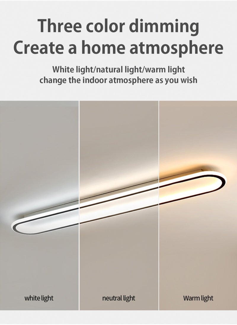 LOOPITYS - (BLACK-60CM) simple modern LED ceiling light  aisle light  bedroom living room corridor light creative balcony light - Image 1