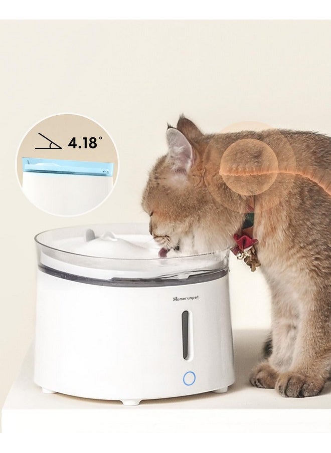 Homerunpet HomeRunPet Silent Cat Water Fountain, 68 oz/2L, Pet Fountain Wireless Pump, Dog Water Dispenser, Dual Mode, Quick Assembly & Easy-Clean, Filters Included  - Image 2