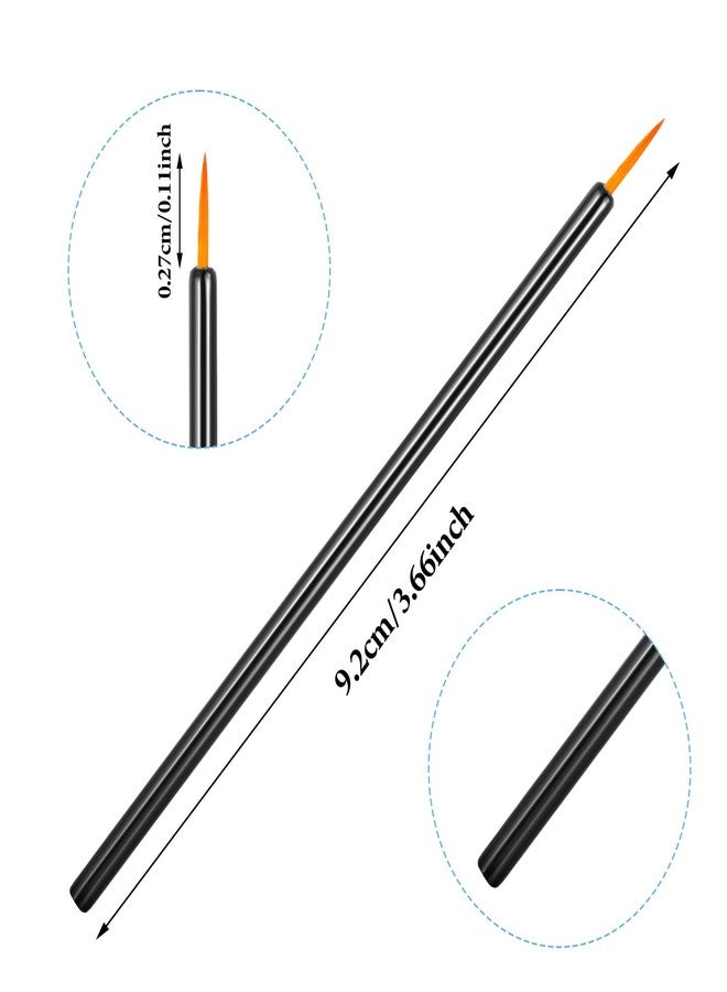 Psiriol 100PCS Ultra-fine Point Eye Liner, Disposable Eyeliner Brush Kit with Covers On the Hair, Makeup Eye Liner Tools, Wands Applicator for Liquid & Gel Makeup (Size: 3.7Inch, Color: Black) - Image 2