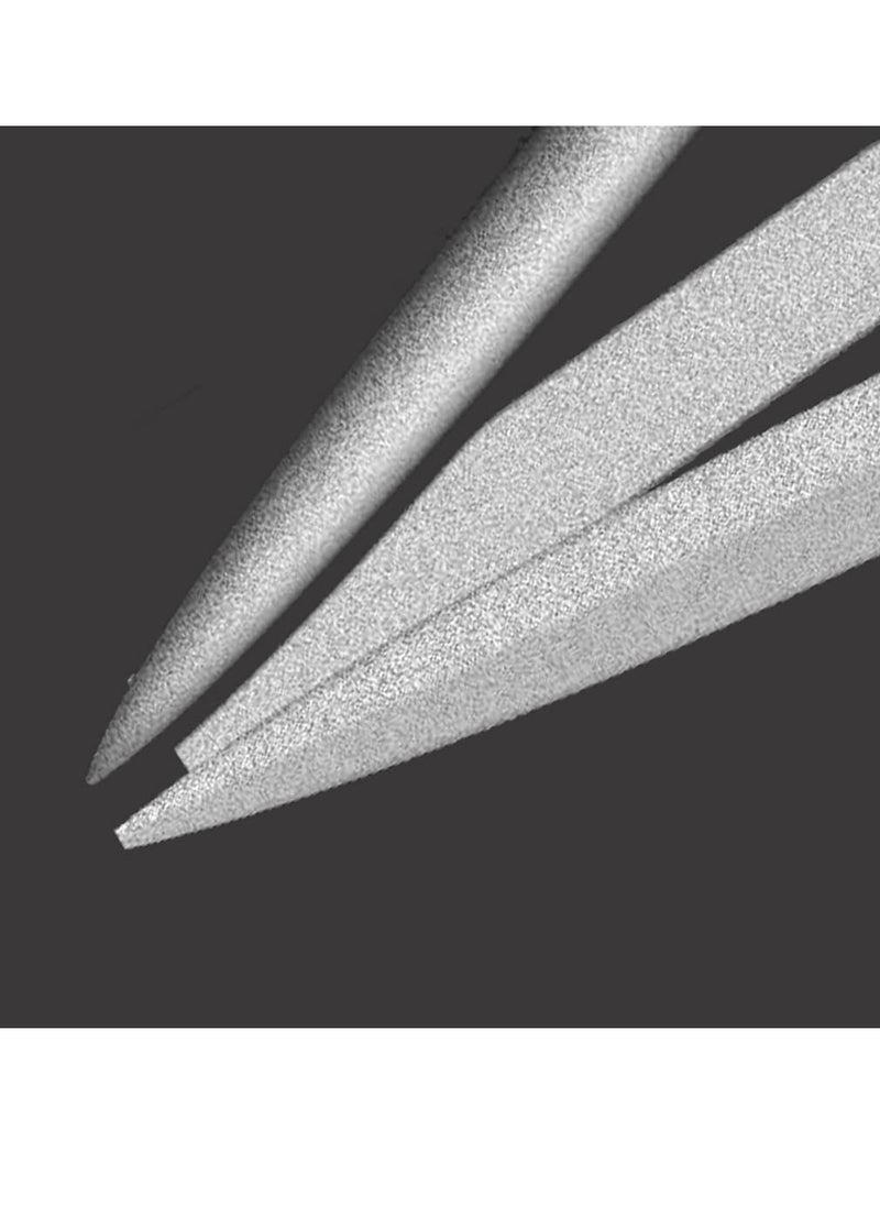 SYOSI - Diamond Needle File Set - 10 Pcs 4 x 160mm Mini Handheld Files for Metal, Glass, Agate, Jewelry Buffing - Includes Flat, Warding, Square, Triangular, Round, Half-Round Files - Image 1