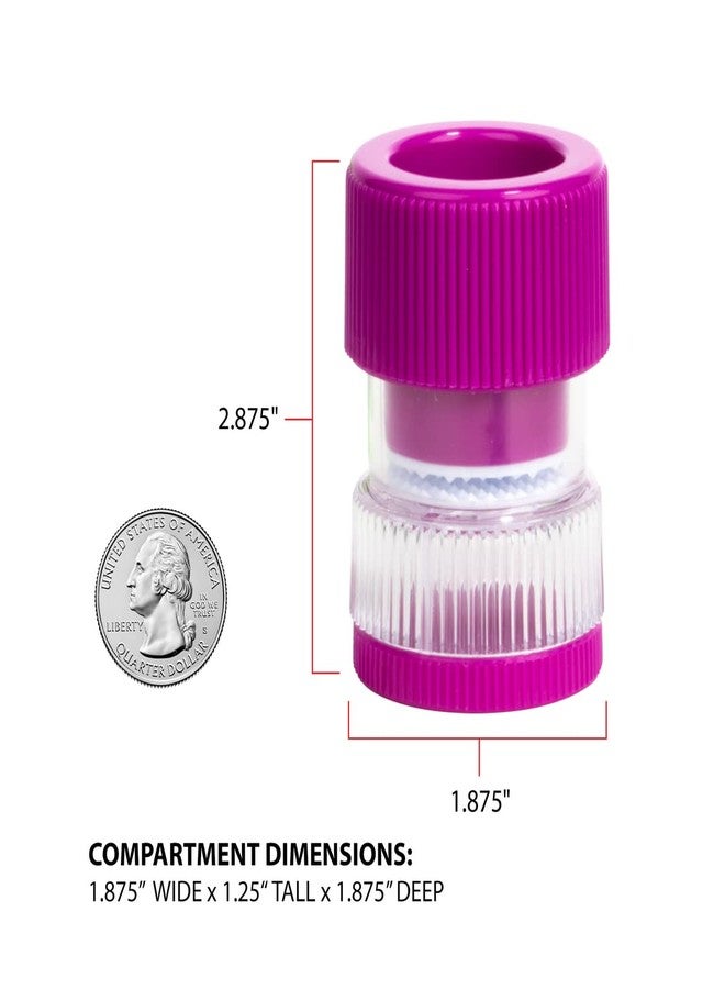 EZY DOSE Pill Crusher, Crushes Pills, Vitamins, Tablets into Powder, Storage Compartment, Removable Drinking Cup, Portable Design, Easy to Use, Designed for Travel, Purple, BPA Free - Image 2