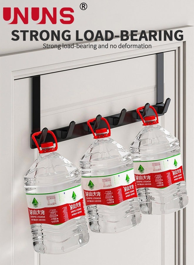 UNUNS Over The Door Hooks,Door Hanger Hooks,Over The Door Towel Racks With 6 Coat Hooks For Hanging Clothes Coats Towels,Bathroom Accessories,Fits 1-3/4" Thick Door  - Image 5