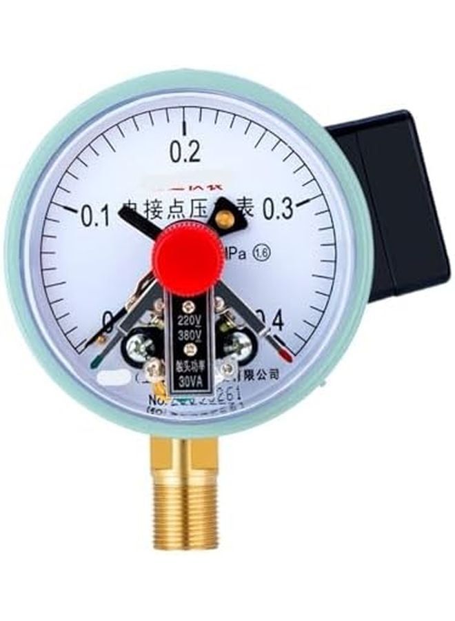 YXC 100 Magnetic Assist Electric Contact Pressure Gauge 0 0.4MPa 220V 380V 30VA - Image 1