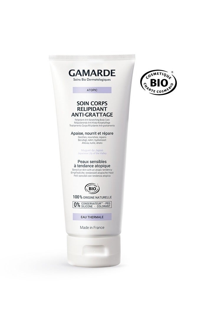 gamarde Anti-Itching Lipid-Replenishing Body Care 200ml – Certified Organic High-Tolerance Moisturizer for Sensitive & Atopic-Prone Skin – Soothes Itching, Reduces Irritation, Restores Skin Barrier & Provides Long-Lasting Comfort – Vegan - Image 1