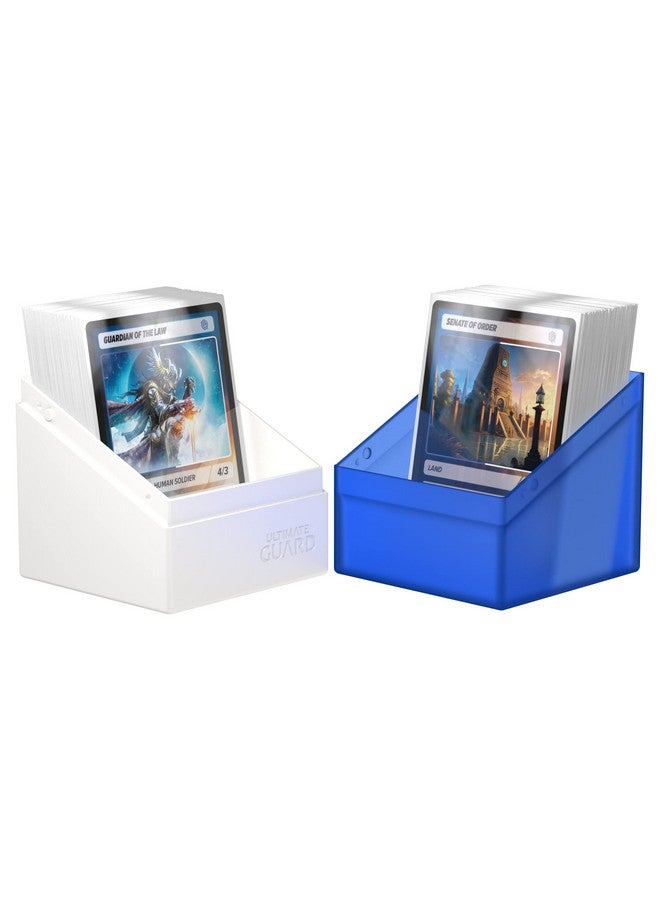Ultimate Guard Boulder Synergy 100+ Deck Case For 100 Double Sleeved Tcg Cards White Blue Secure & Durable Storage For Trading Card Games - Image 4