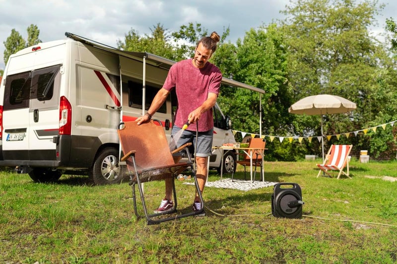 Kärcher Karcher HBX 2.10 Compact Hose Box – Portable Garden Hose Reel Set with 10m Hose, Spray Nozzle and Connectors - Image 4