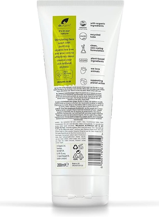 dr.organic Dr. Organic Tea Tree Face Wash, Infused With Tea Tree, Purify & Refresh - Image 2