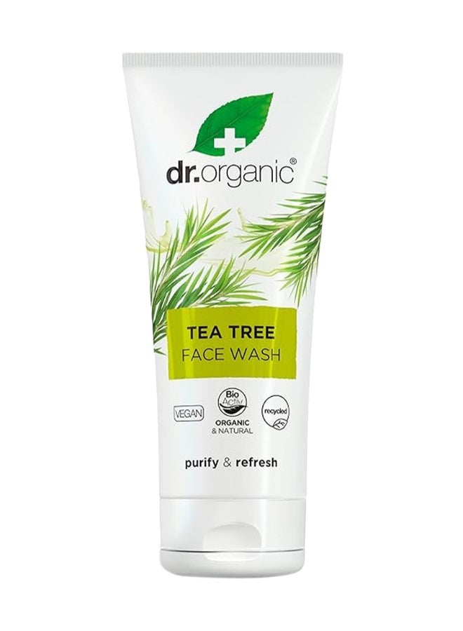 dr.organic Dr. Organic Tea Tree Face Wash, Infused With Tea Tree, Purify & Refresh - Image 1