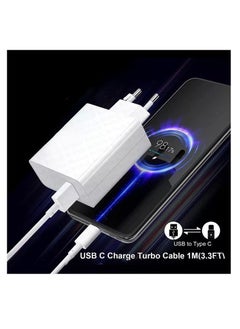 ماركة غير محددة شاحن حائط سريع Hypercharge Turbo بقدرة 120 وات - شاحن هاتف ذكي عالمي لأجهزة Xiaomi 14/13/12/14T/13T/12T/12s Pro Lite، وأجهزة Android - محول شحن فائق السرعة لتحقيق أقصى سرعة وكفاءة  - Image 3