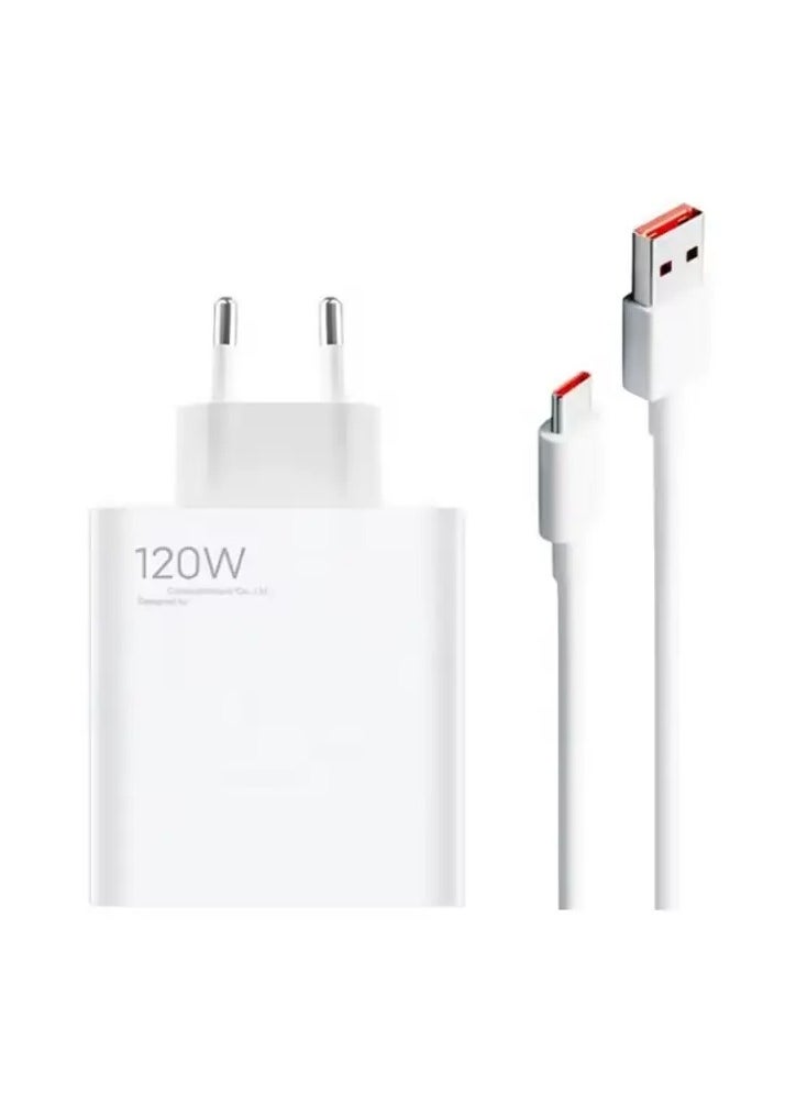 Generic - 120W Hypercharge Turbo Fast Wall Charger – Universal Smart Phone Charger for Xiaomi 14/13/12/14T/13T/12T/12s Pro Lite, & Android Devices – Ultra-Fast Charging Adapter for Maximum Speed & Efficiency - Image 1