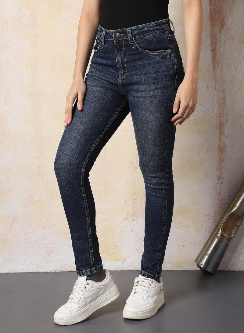 HIGH STAR Women Super Skinny Fit High-Rise Light Fade Jeans  - Image 3