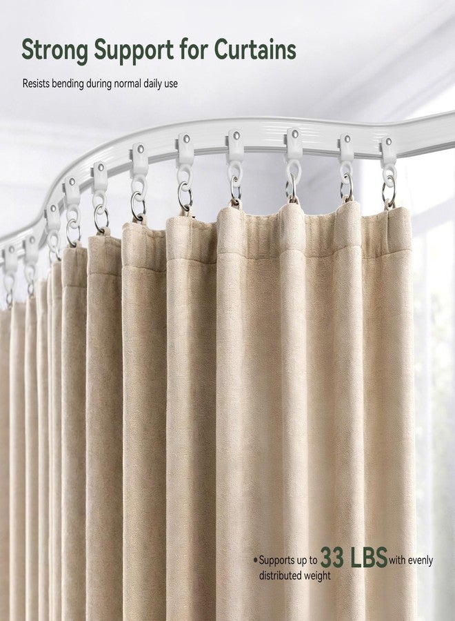ZSTARR Flexible Bendable Ceiling Mounted Curtain Track 2.5M/8.2FT White Curtains Rail for Room Divider Shower Curtain L/U Shape Bay Windows RV - Image 4