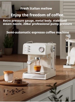 M MIAOYAN Italian home extraction coffee machine office steam milk frothing semi-automatic all-in-one coffee machine  - Image 1
