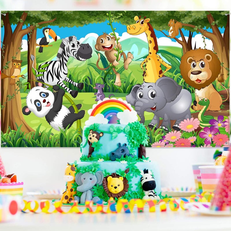 BPA Jungle Safari Themed Birthday Party Banner - Image 1