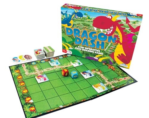 Outset Media Dragon Dash - No Reading Required, Co-Operative Path Building Kids Board Game, Builds Children's Social & Developmental Skills, Outset Media, for Ages 5+, 2-6 Players - Image 1
