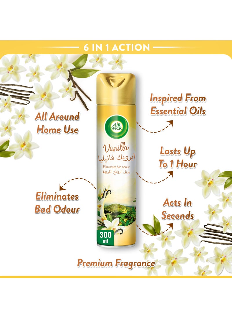 Air Wick Vanilla Aerosol Easy To Use Air Freshener 3 x 300ml  - Image 3
