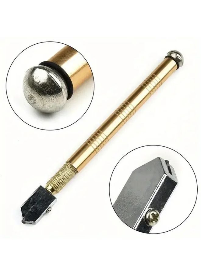 Golden 170mm Stainless Steel Glass Diamond Cutting Tool Anti Slip Handle - Image 5