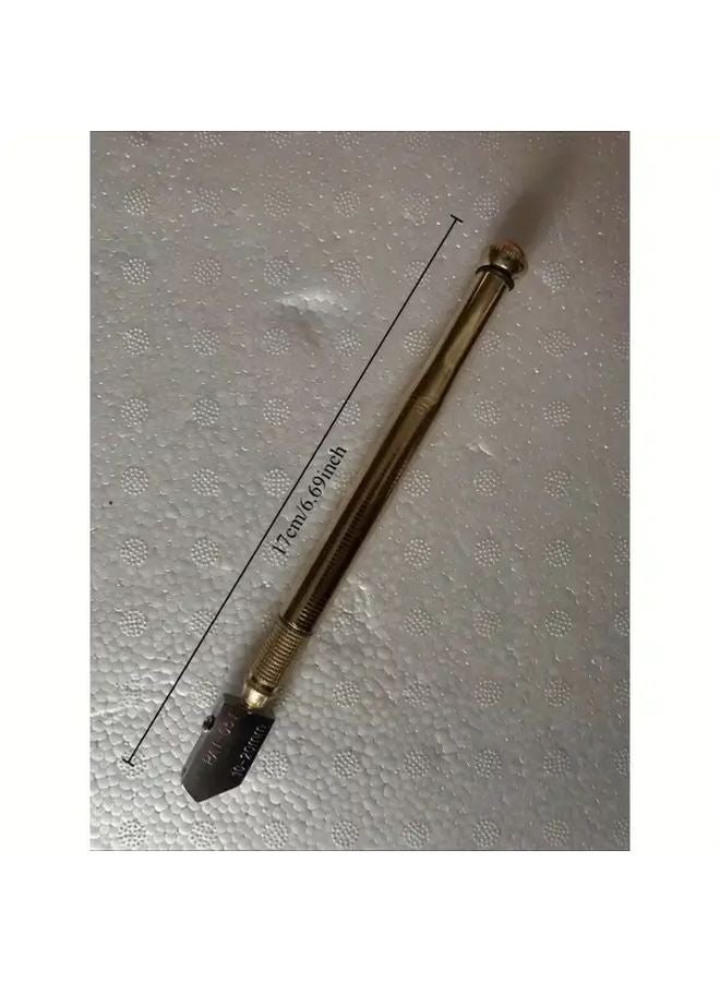 Golden 170mm Stainless Steel Glass Diamond Cutting Tool Anti Slip Handle - Image 3