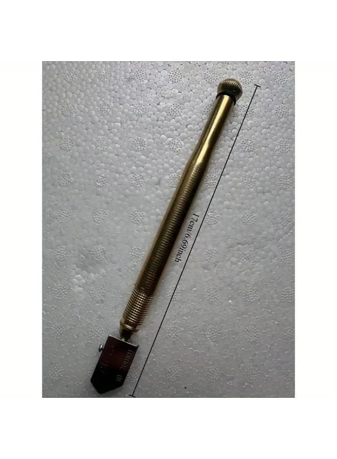 Golden 170mm Stainless Steel Glass Diamond Cutting Tool Anti Slip Handle - Image 1