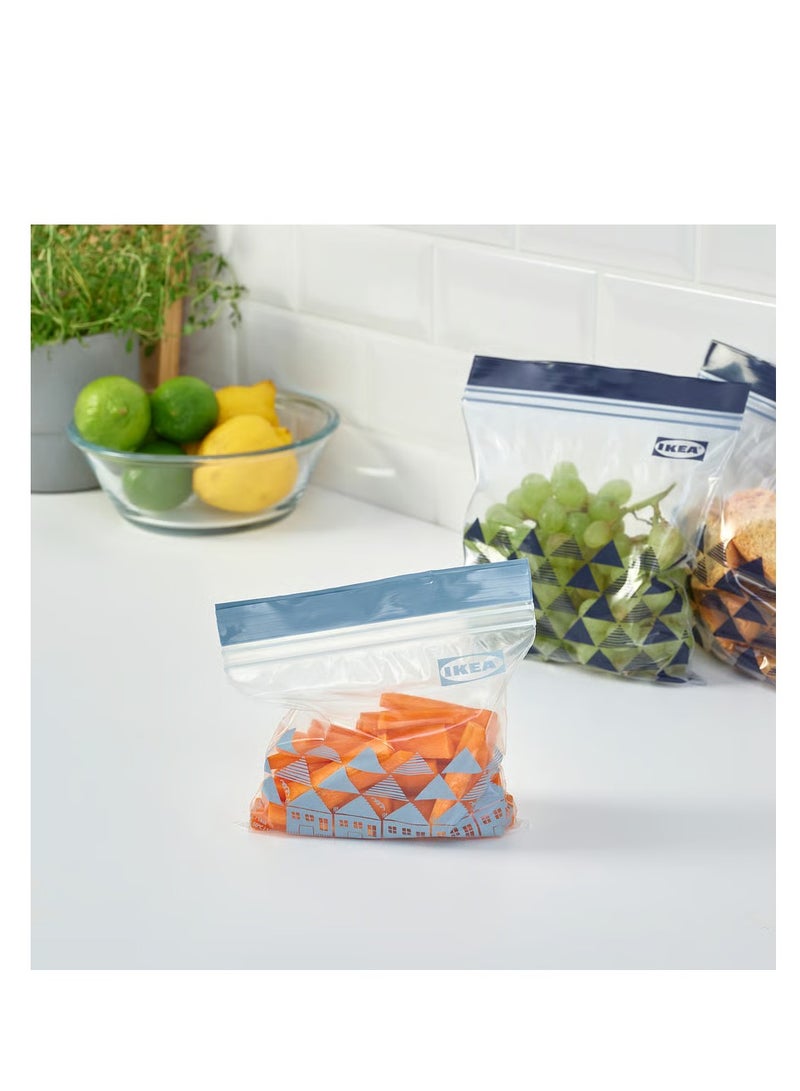 آيكيا فراكتا كيس قابل لاعادة الاغلاق 50 كيس رمادي زيبلوك اكياس ساندويتشات ومجمد الطعام - Image 4