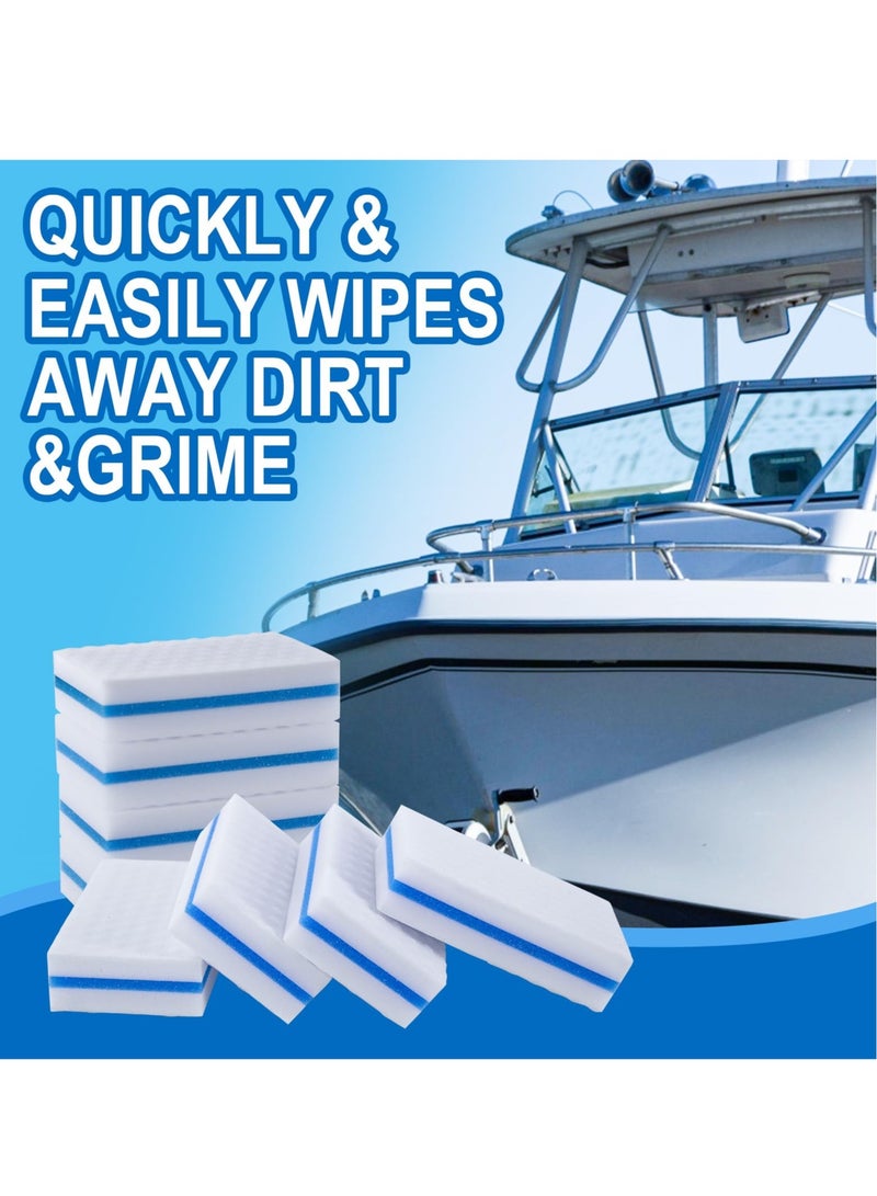 SOLARAE إسفنجات سحرية ممحاة تنظيف، إسفنج ميلامين، 20 قطعة سميكة إضافية تدوم أكثر بكثير 3X كثافة إسفنجة سحرية متميزة، وسادات تنظيف رغوية متعددة الأسطح - Image 4