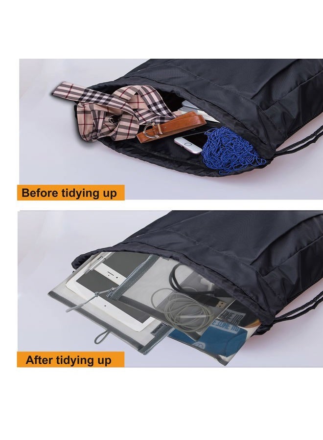 SUPACOOL Set of 4 Travel Mesh Cosmetic Makeup Organizer Bags with Zipper diaper bag organizing pouches Nylon toiletries Bag For Women and Men 4pcs (S/M/L/XL), Gray（4pcs） - Image 3