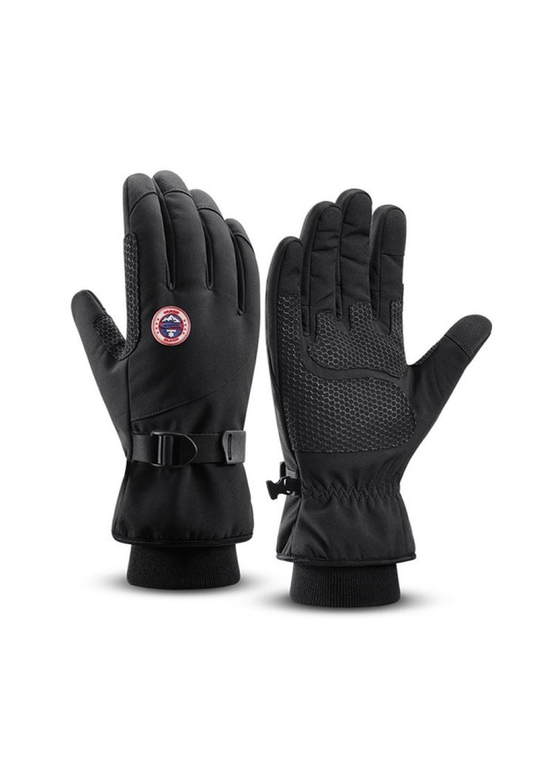 Golovejoy - Men's Outdoor Windproof And Waterproof Sports Riding Plush Gloves In Winter - Image 1
