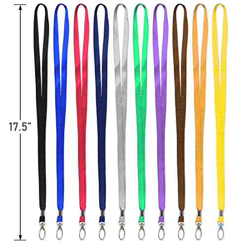 Bird Fiy Gray Lanyards 50Pcs Nylon Bulk Lanyard for Id Badges,Badge Lanyards Swivel Hooks Clips Great for Name Tags Badge (50PCS, Gray) - Image 2