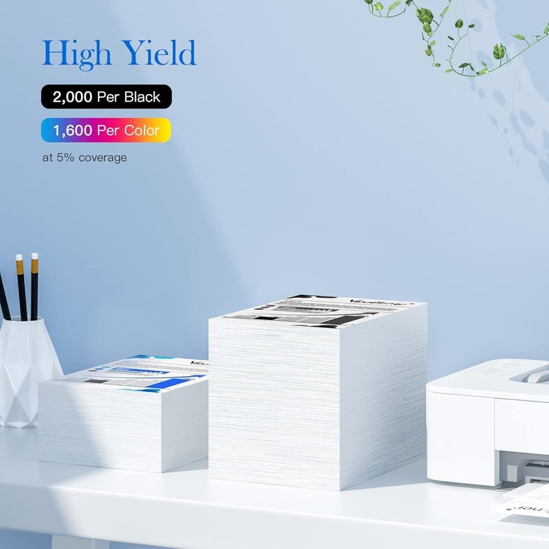 Valuetoner خراطيش حبر معاد تصنيعها بديلة لـ HP 962XL 962 XL لـ OfficeJet Pro 9015 9025 9018 9010 9012 9020 9022 9026 9027 9028 طابعة مجموعة مدمجة من خراطيش الحبر 962xl (4 قطع) - Image 3