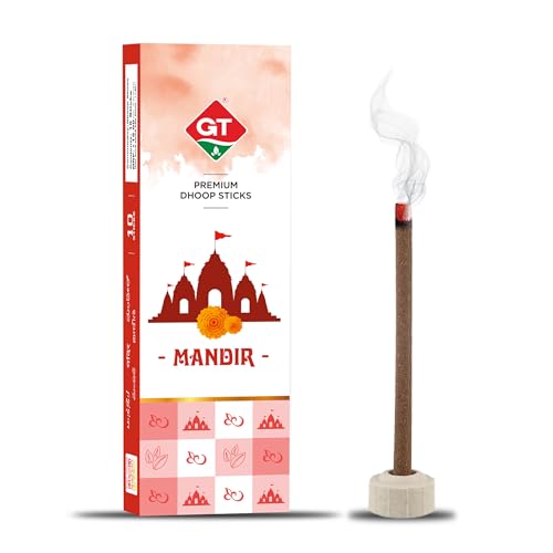 GT Mandir Premium Jain Dhoop - Dhoop Sticks for Pooja 120 Sticks - Bamboo Less Dhoop Sticks - Long Lasting & Highly Spreading Fragrance for Divine- Home Fragrance with Holder Stand- for Meditation - Image 1