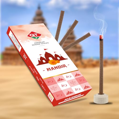 GT Mandir Premium Jain Dhoop - Dhoop Sticks for Pooja 120 Sticks - Bamboo Less Dhoop Sticks - Long Lasting & Highly Spreading Fragrance for Divine- Home Fragrance with Holder Stand- for Meditation - Image 2