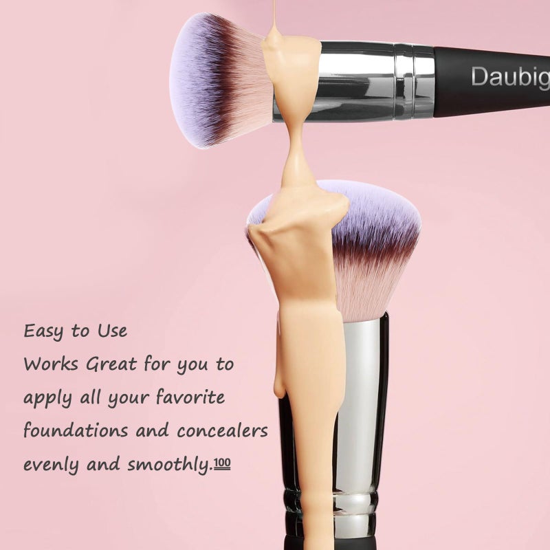 Daubigny Dual-ended Foundation Brush Concealer Brush Perfect for Any Look Premium Luxe Hair Rounded Taperd Flawless Brush Ideal for Liquid, Cream, Powder,Blending,Concealer - Image 3