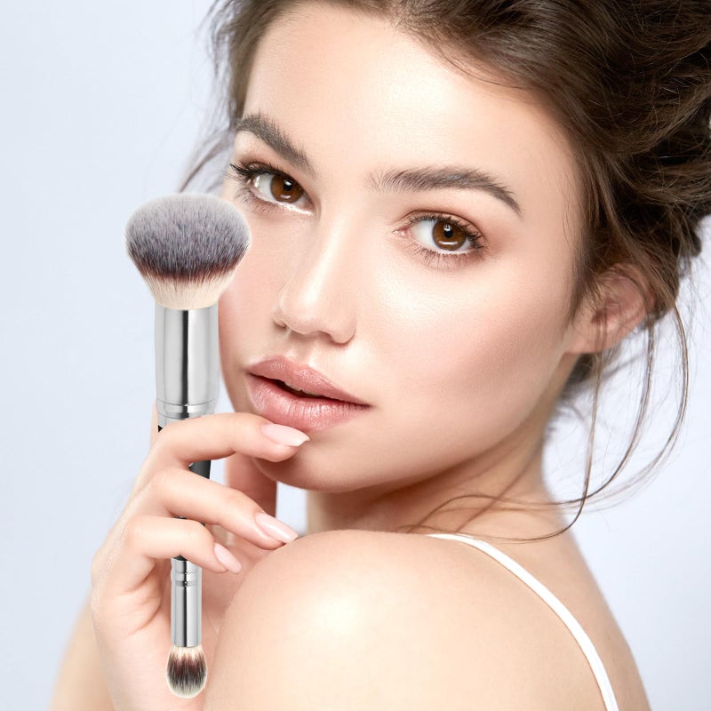 Daubigny Dual-ended Foundation Brush Concealer Brush Perfect for Any Look Premium Luxe Hair Rounded Taperd Flawless Brush Ideal for Liquid, Cream, Powder,Blending,Concealer - Image 2
