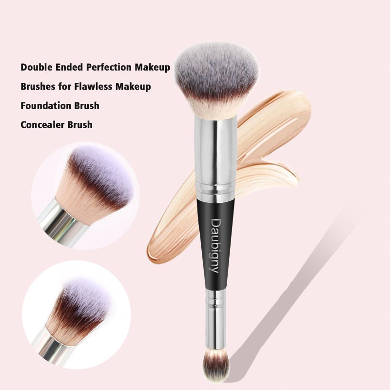Daubigny Dual-ended Foundation Brush Concealer Brush Perfect for Any Look Premium Luxe Hair Rounded Taperd Flawless Brush Ideal for Liquid, Cream, Powder,Blending,Concealer - Image 4