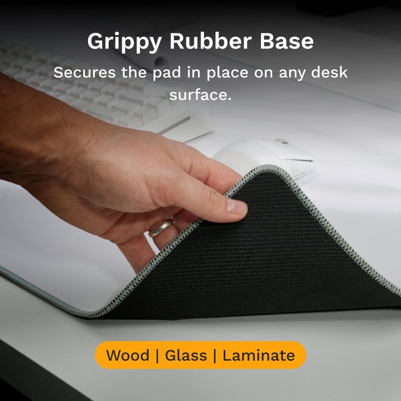 Glorious وسادة ماوس للألعاب الرائعة GMP 2 - LE - وسادة ماوس مقاومة للسوائل، محسّنة لأجهزة استشعار الألعاب، سطح متوازن للسرعة والتحكم، حواف مخيطة - 915 مم × 280 مم × 3 مم - سجادة مكتب بيضاء - Image 5